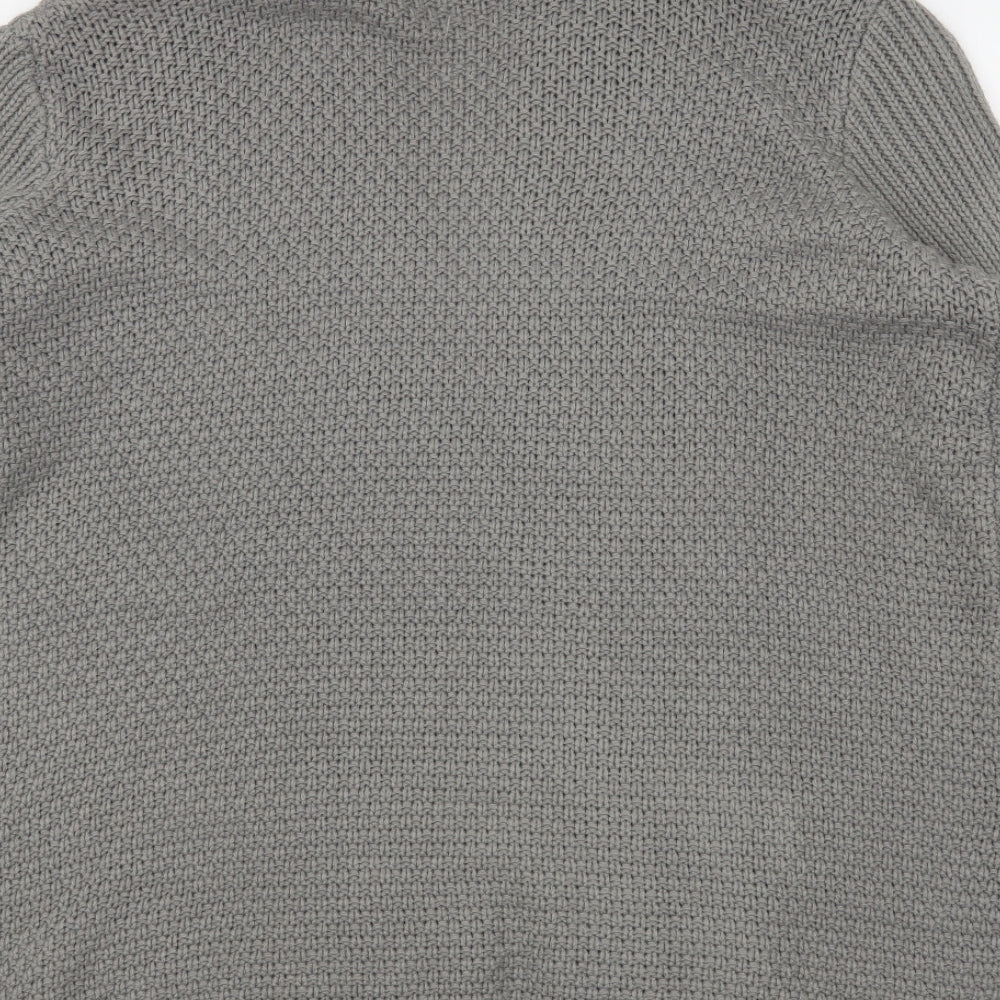 Womens UK Size L Preworn Grey Cardigan Jumper