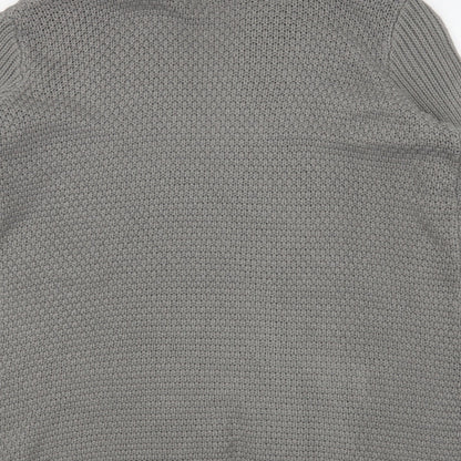 Womens UK Size L Preworn Grey Cardigan Jumper
