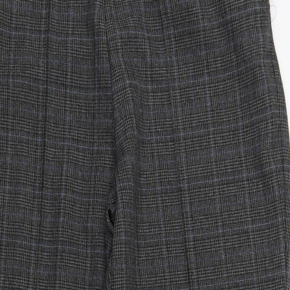 BM Womens Grey Plaid Polyester Trousers  Size 18 L27 in Regular
