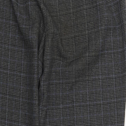 BM Womens Grey Plaid Polyester Trousers  Size 18 L27 in Regular