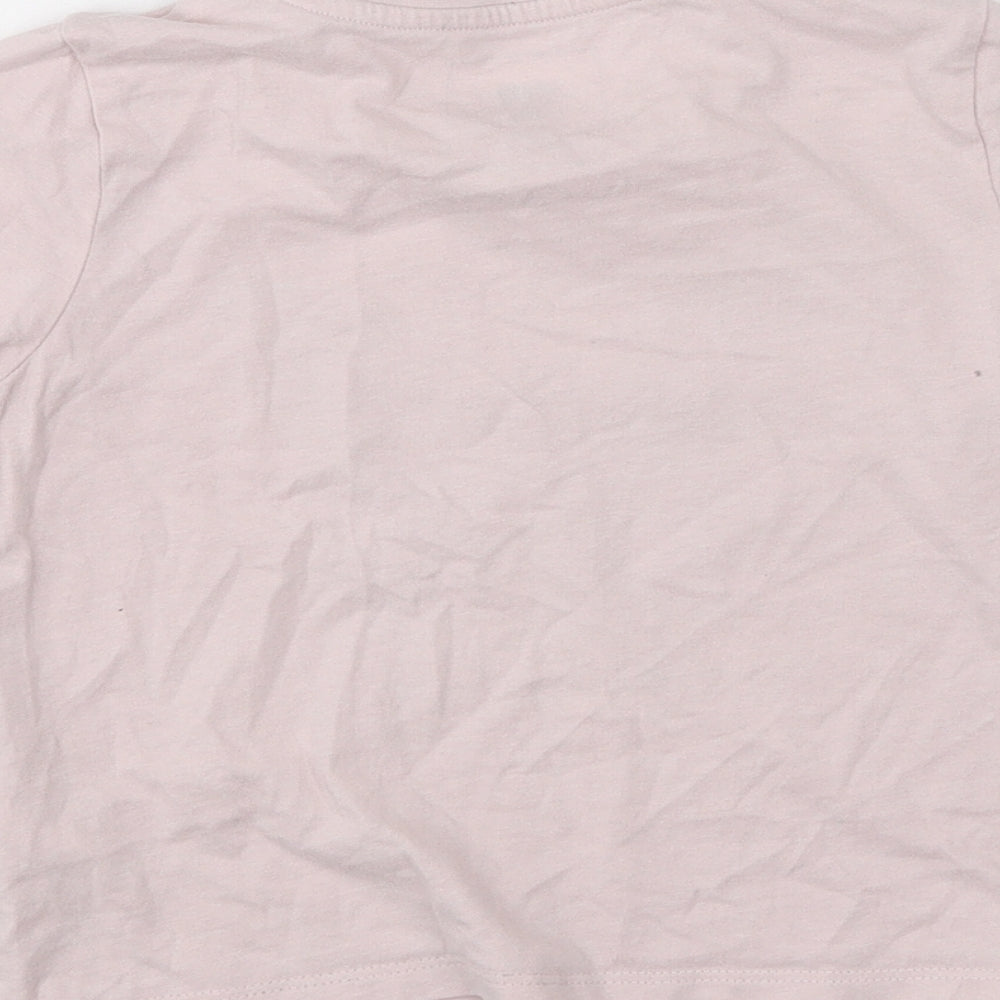 Very  Girls Purple  100% Cotton Basic T-Shirt Size 4-5 Years Round Neck  - Butterflies