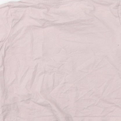 Very  Girls Purple  100% Cotton Basic T-Shirt Size 4-5 Years Round Neck  - Butterflies