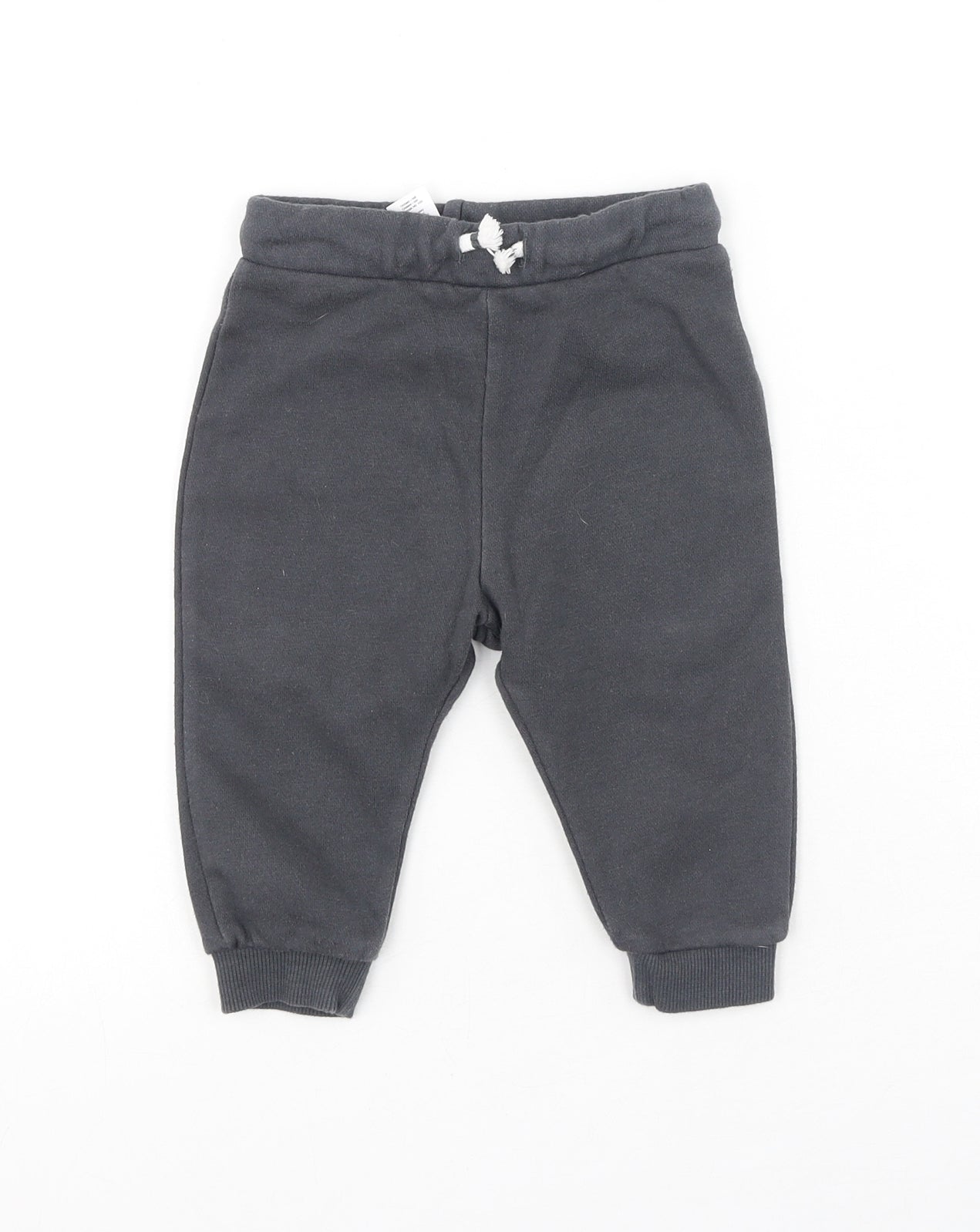 F&F Baby Grey  Cotton Jogger Trousers Size 6-9 Months