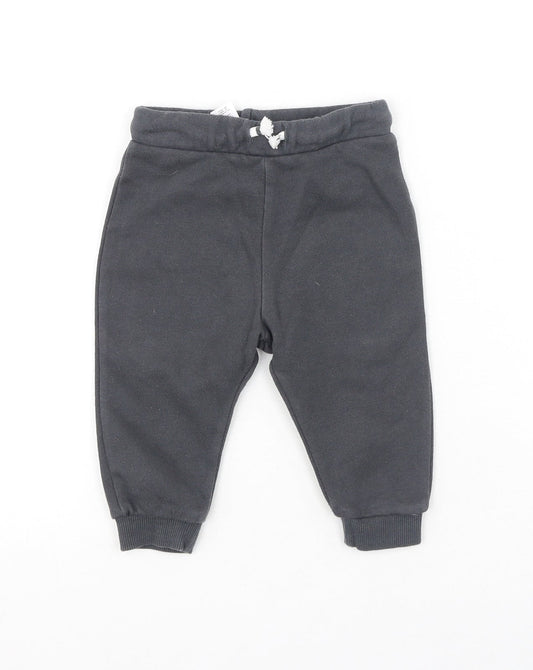 F&F Baby Grey  Cotton Jogger Trousers Size 6-9 Months