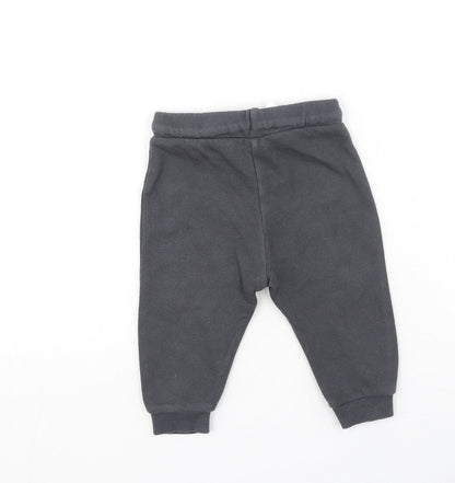F&F Baby Grey  Cotton Jogger Trousers Size 6-9 Months
