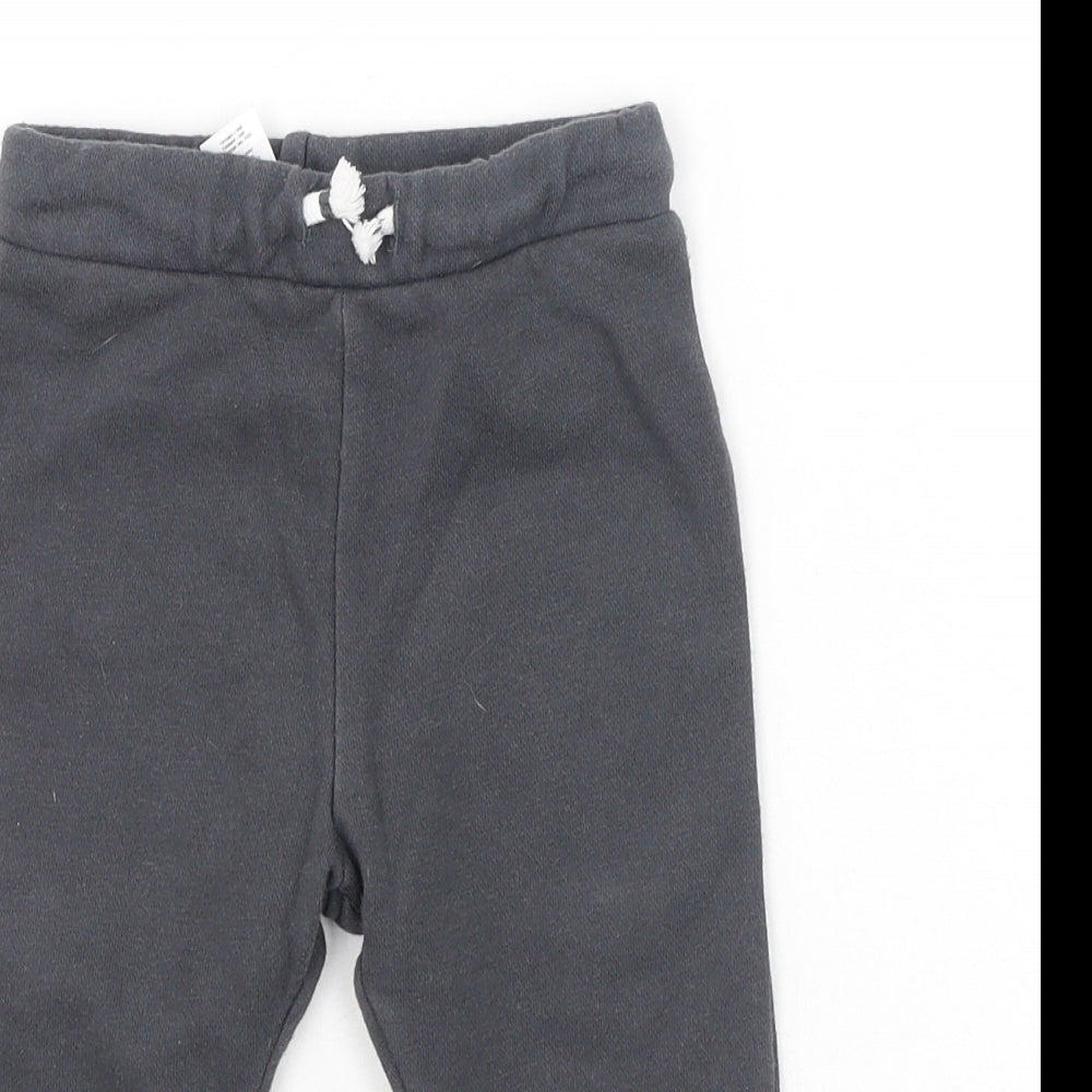 F&F Baby Grey  Cotton Jogger Trousers Size 6-9 Months