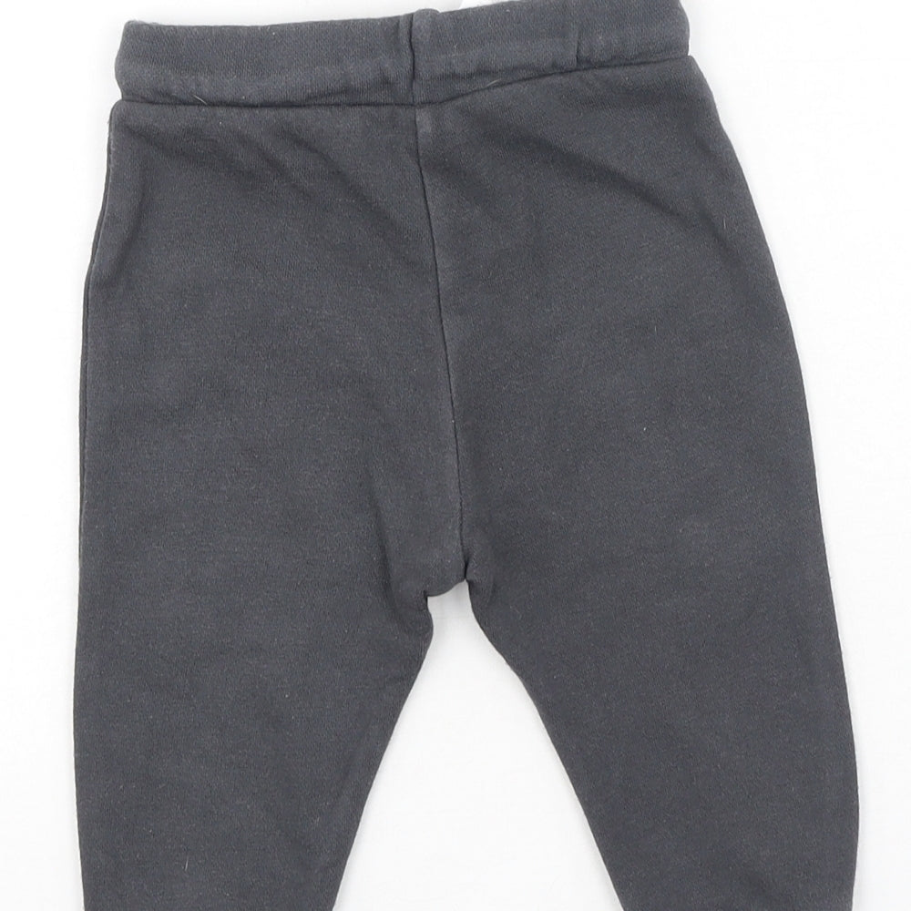 F&F Baby Grey  Cotton Jogger Trousers Size 6-9 Months