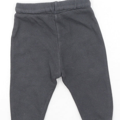 F&F Baby Grey  Cotton Jogger Trousers Size 6-9 Months