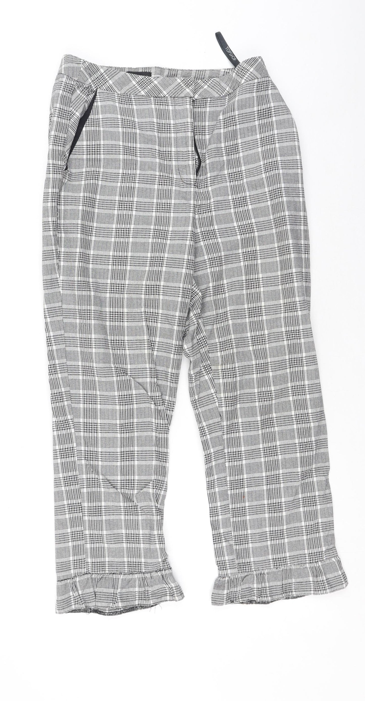 Womens UK Size 8 Topshop Regular Fit  Grey Trousers