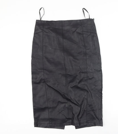 Papaya Womens Black  Viscose Mini Skirt Size 8