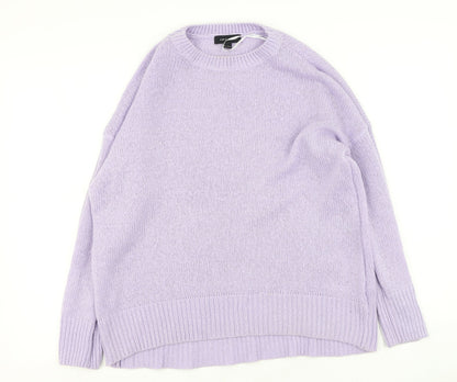 Womens UK Size L New Look Purple Pullover Jumper