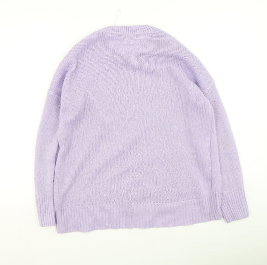 Womens UK Size L New Look Purple Pullover Jumper