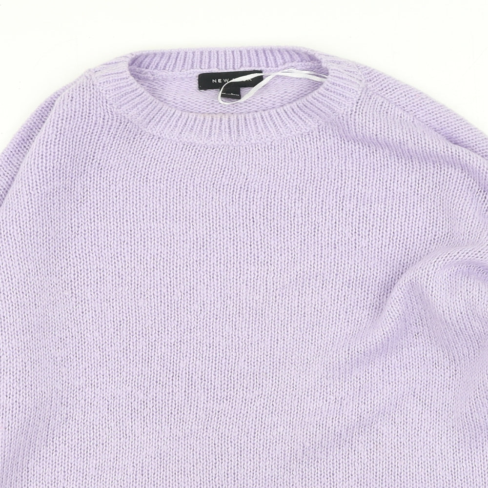 Womens UK Size L New Look Purple Pullover Jumper