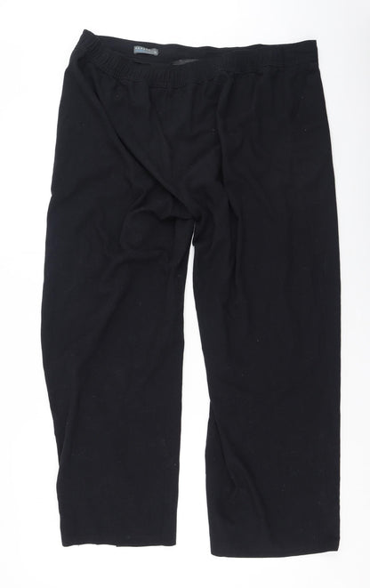 Womens UK Size 20 Papaya Regular Fit  Black Trousers