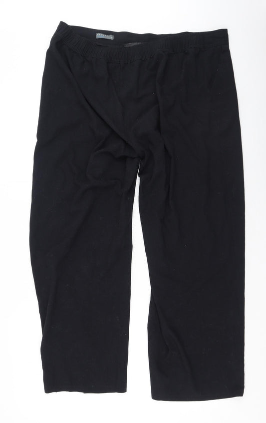 Womens UK Size 20 Papaya Regular Fit  Black Trousers