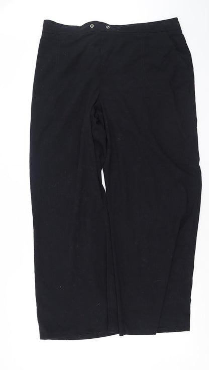 Womens UK Size 20 Papaya Regular Fit  Black Trousers