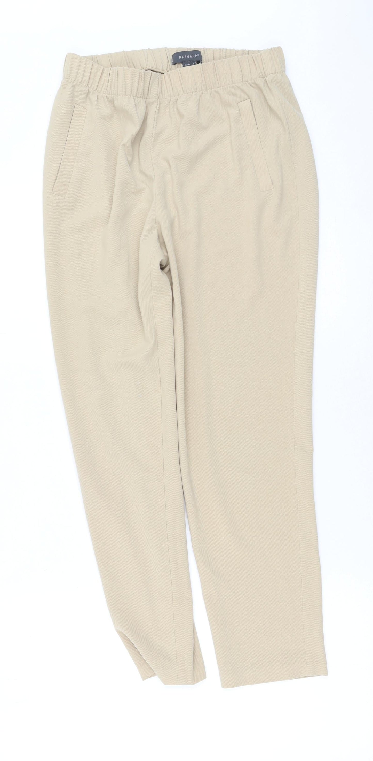 Womens UK Size 42 H&M Regular Fit  Beige Trousers