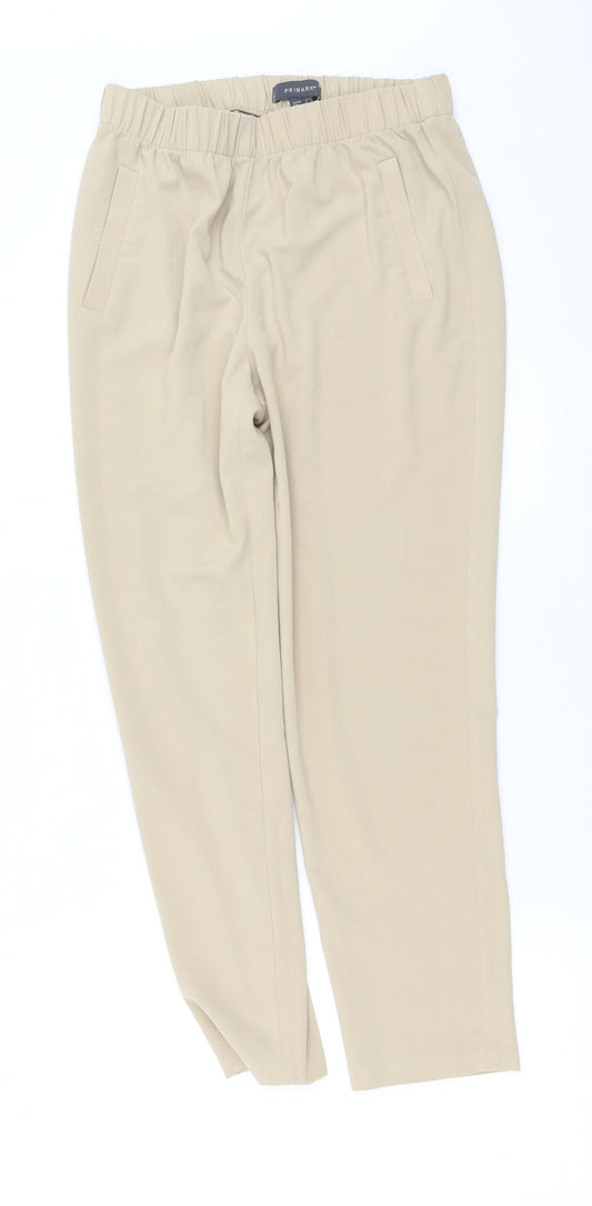 Womens UK Size 42 H&M Regular Fit  Beige Trousers