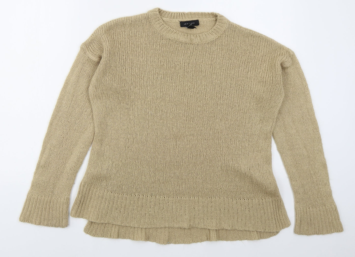 Womens UK Size S New Look Beige Pullover Jumper