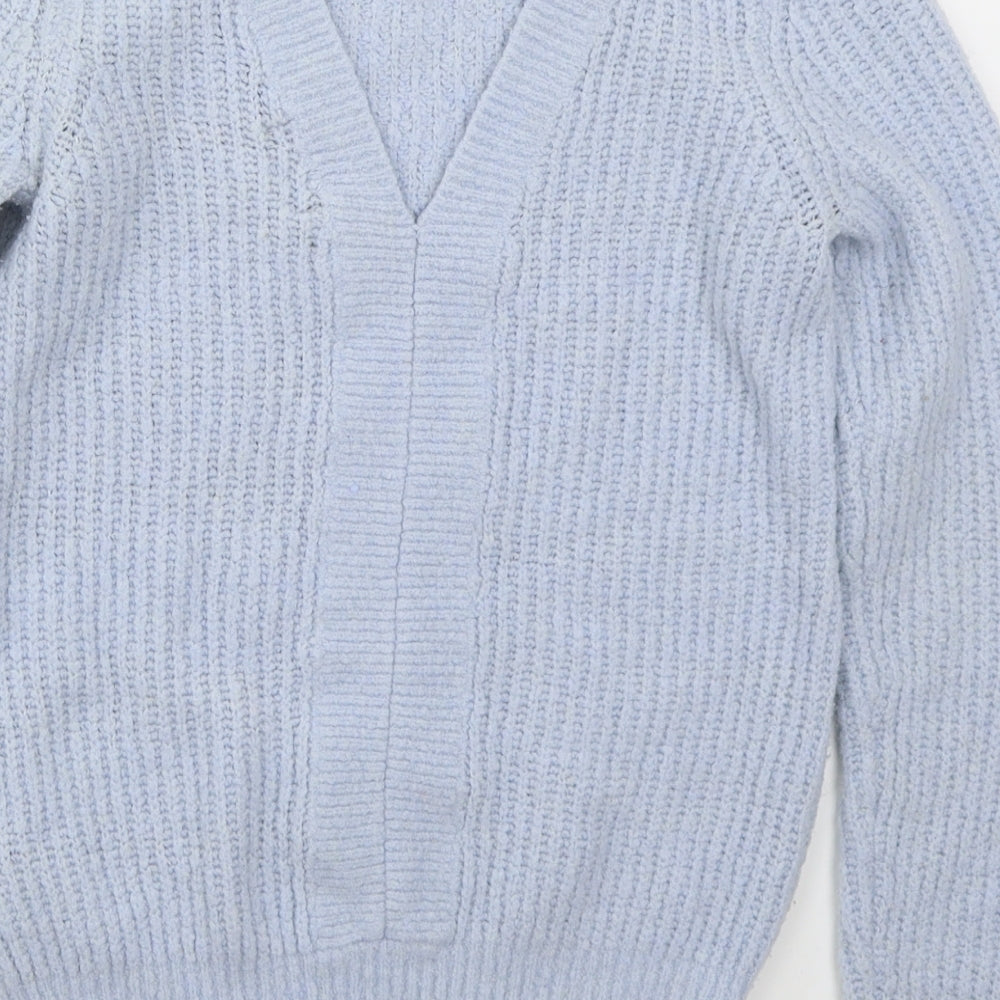 Primark Womens Blue Boat Neck  Acrylic Pullover Jumper Size 6