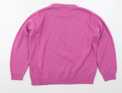 Womens UK Size S Merry Gold Pink Pullover Jumper