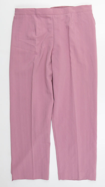 Womens UK Size 8 Preworn Regular Fit  Pink Trousers
