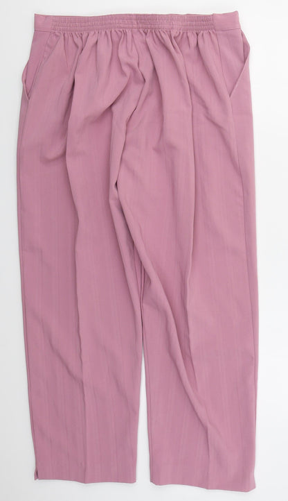 Womens UK Size 8 Preworn Regular Fit  Pink Trousers