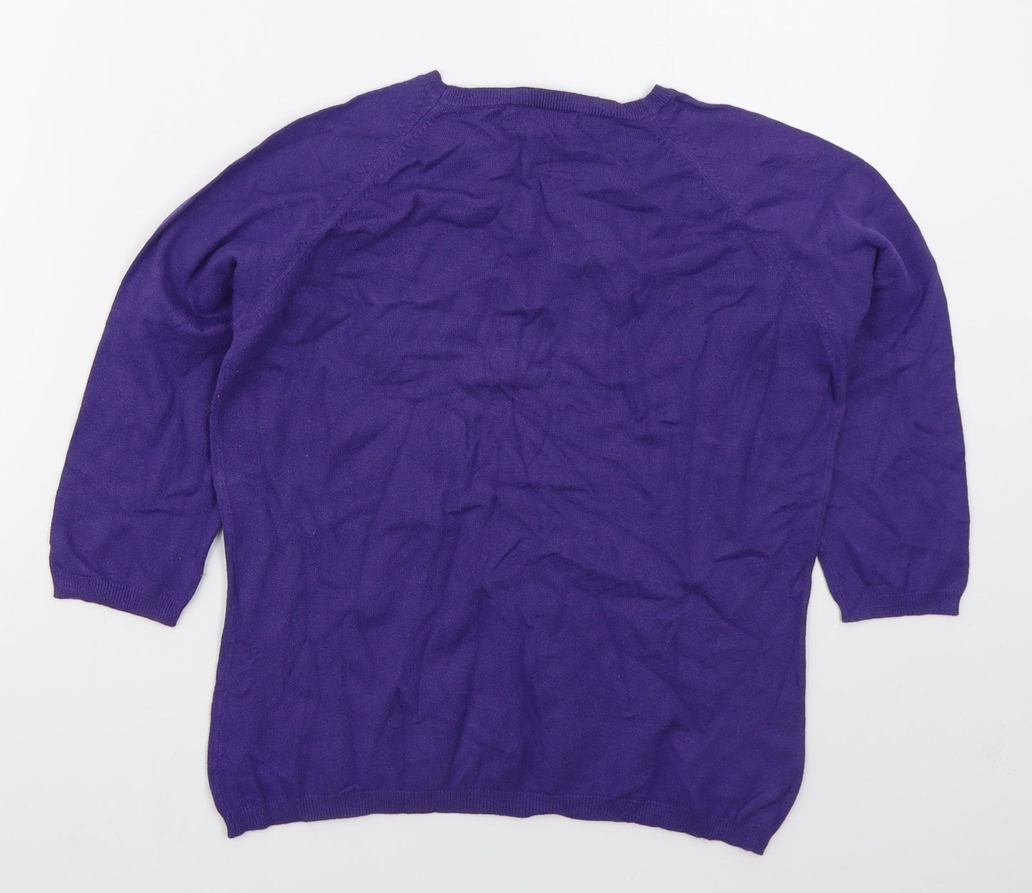 Womens UK Size 16 Marks and Spencer Purple Pullover Jumper