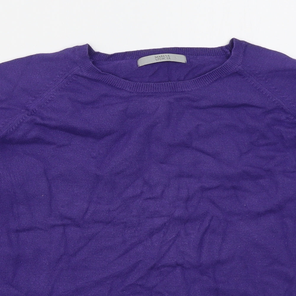 Womens UK Size 16 Marks and Spencer Purple Pullover Jumper