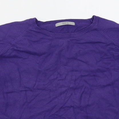 Womens UK Size 16 Marks and Spencer Purple Pullover Jumper