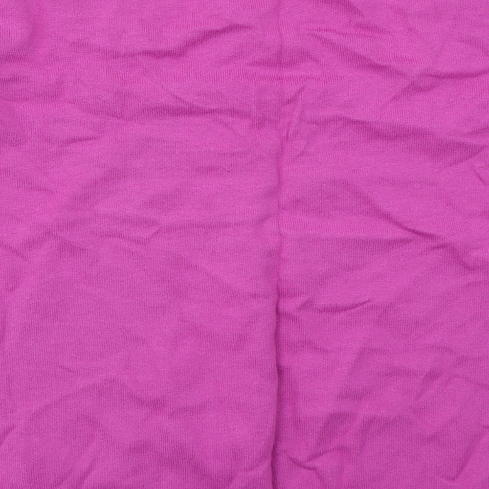 M&Co Womens Pink Round Neck  Cotton Pullover Jumper Size L