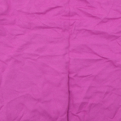 M&Co Womens Pink Round Neck  Cotton Pullover Jumper Size L