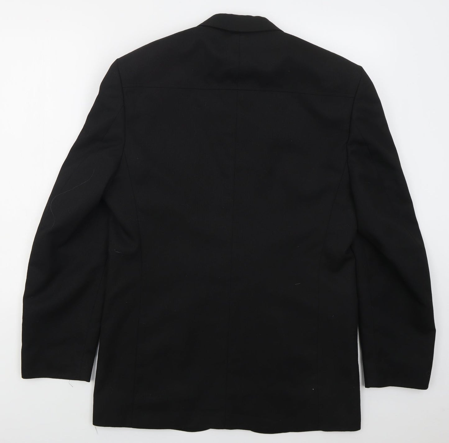 Armando Mens Black  Polyester Jacket Suit Jacket Size 38