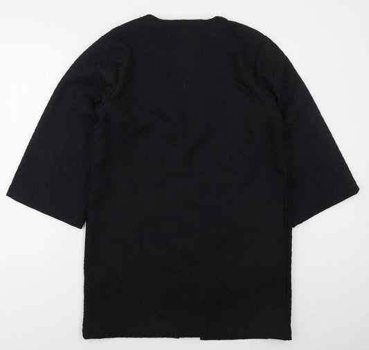 b.young Womens Black Geometric  Jacket  Size M