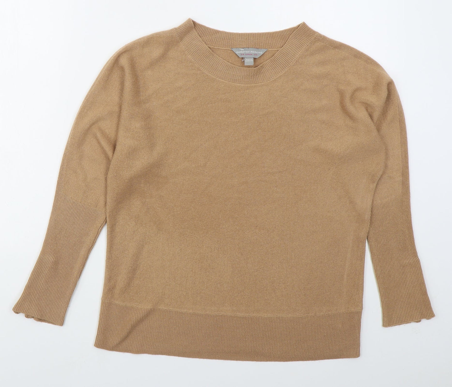 Womens UK Size 10 Dorothy Perkins Beige Pullover Jumper