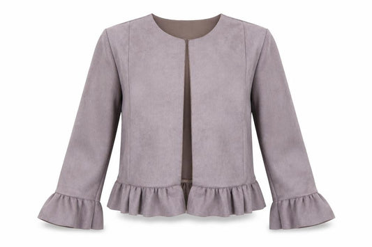 Front view of Prague women’s purple jacket, size UK 10
