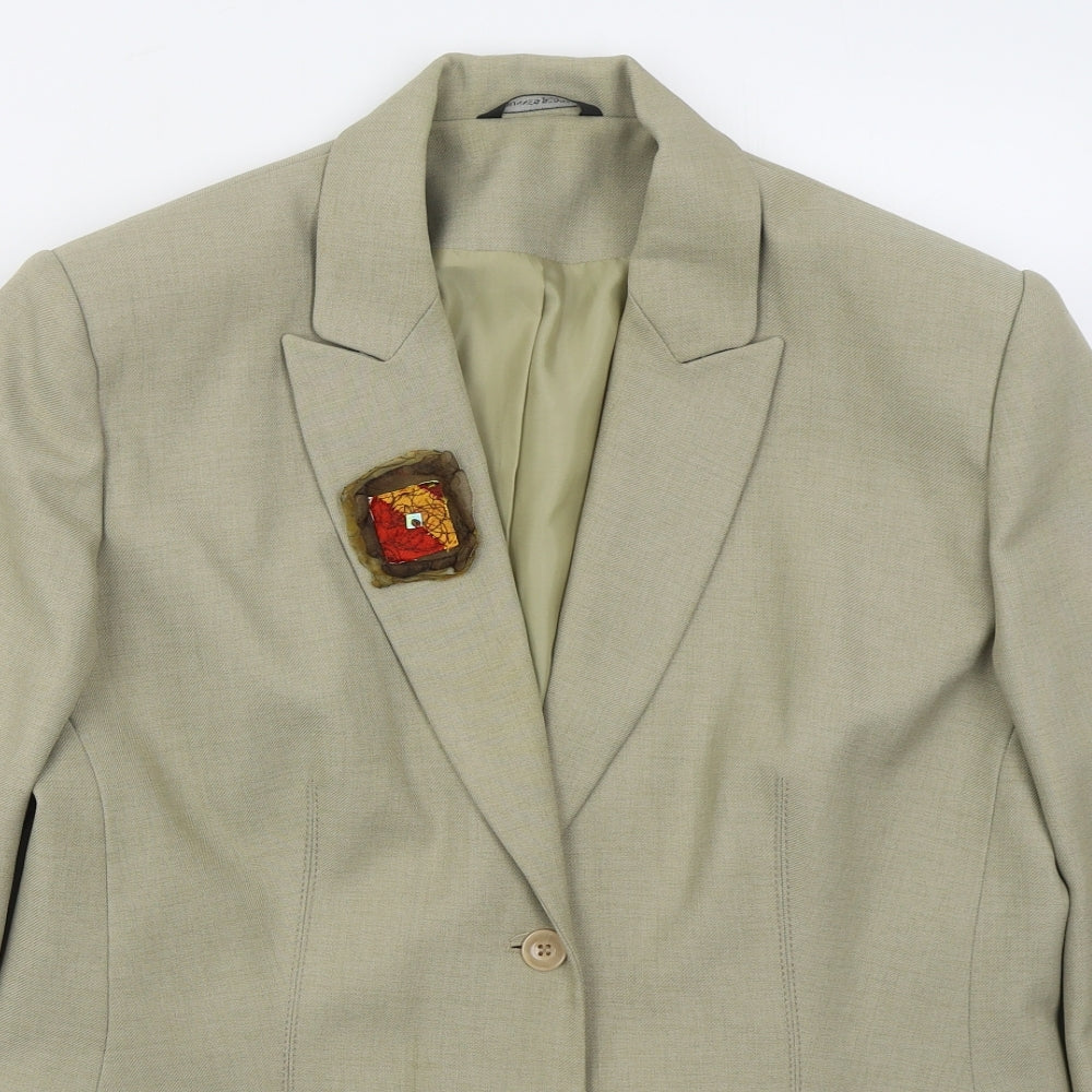 Dunnes Womens Beige  Polyester Jacket Suit Jacket Size 18