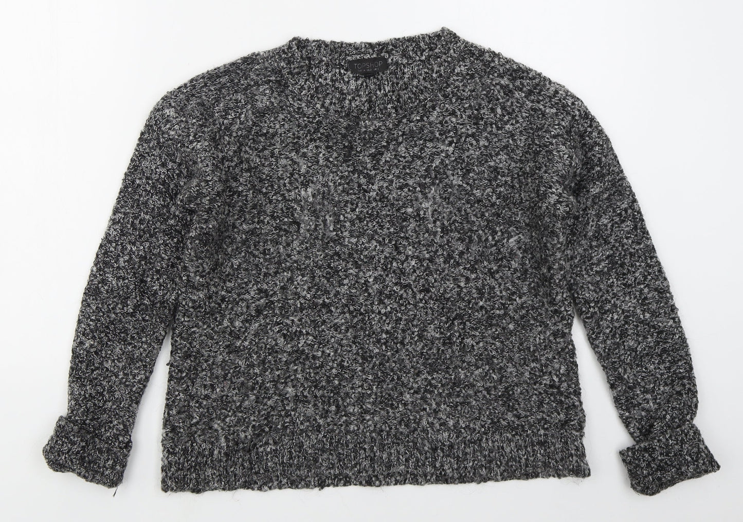 Womens UK Size 6 Topshop Grey Pullover Jumper