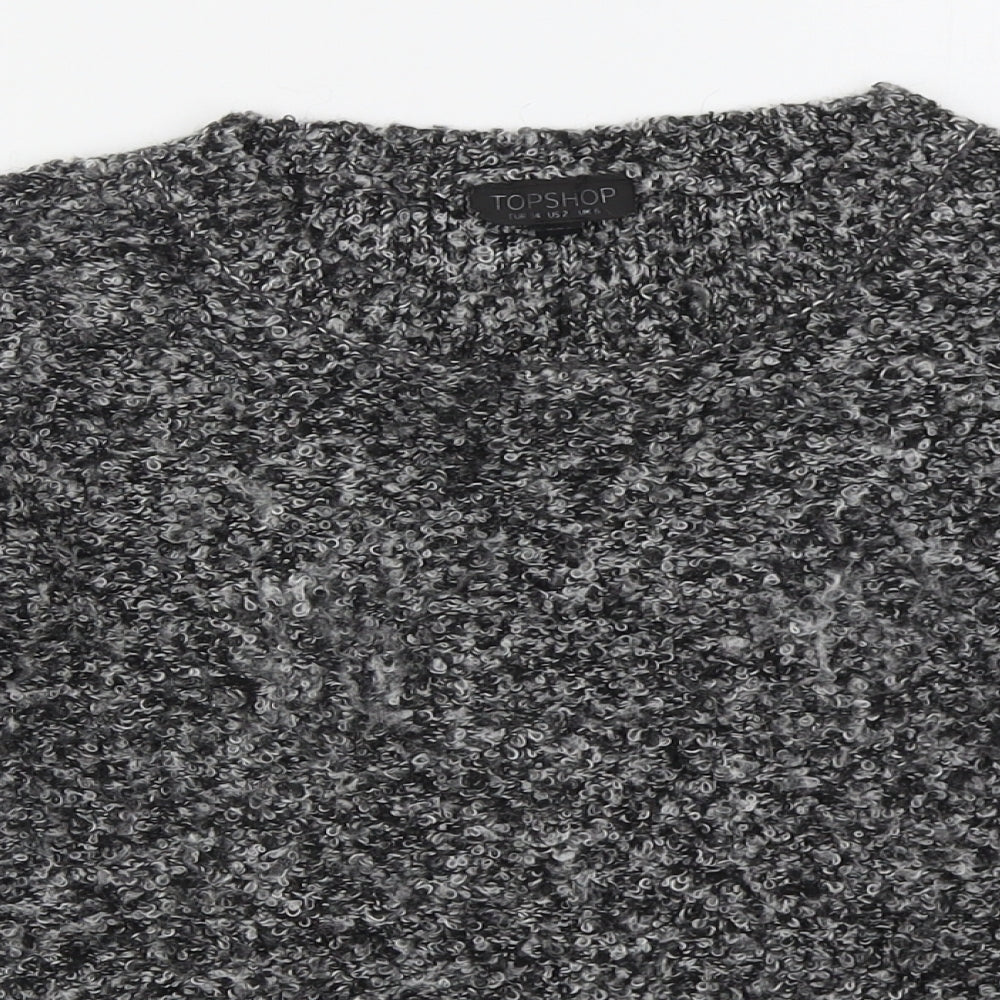 Womens UK Size 6 Topshop Grey Pullover Jumper