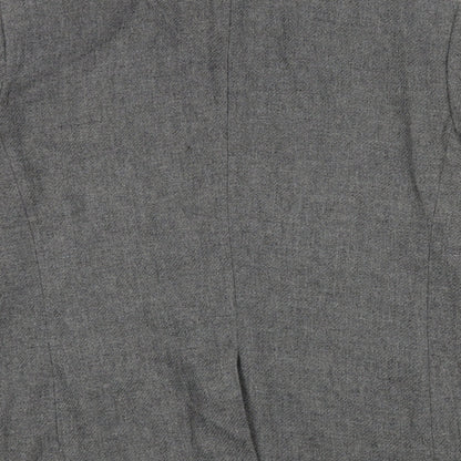 Brand and care label for Easy men’s grey acrylic jacket blazer, size L