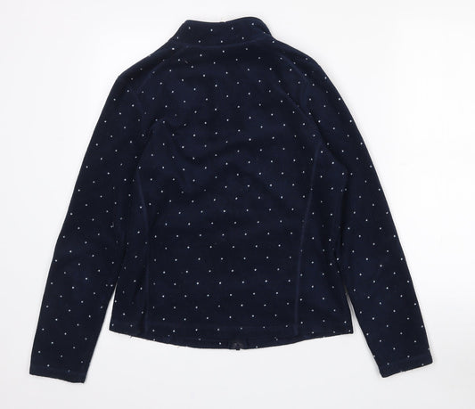 TU Womens Blue Polka Dot  Jacket  Size 8  Zip
