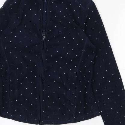 TU Womens Blue Polka Dot  Jacket  Size 8  Zip