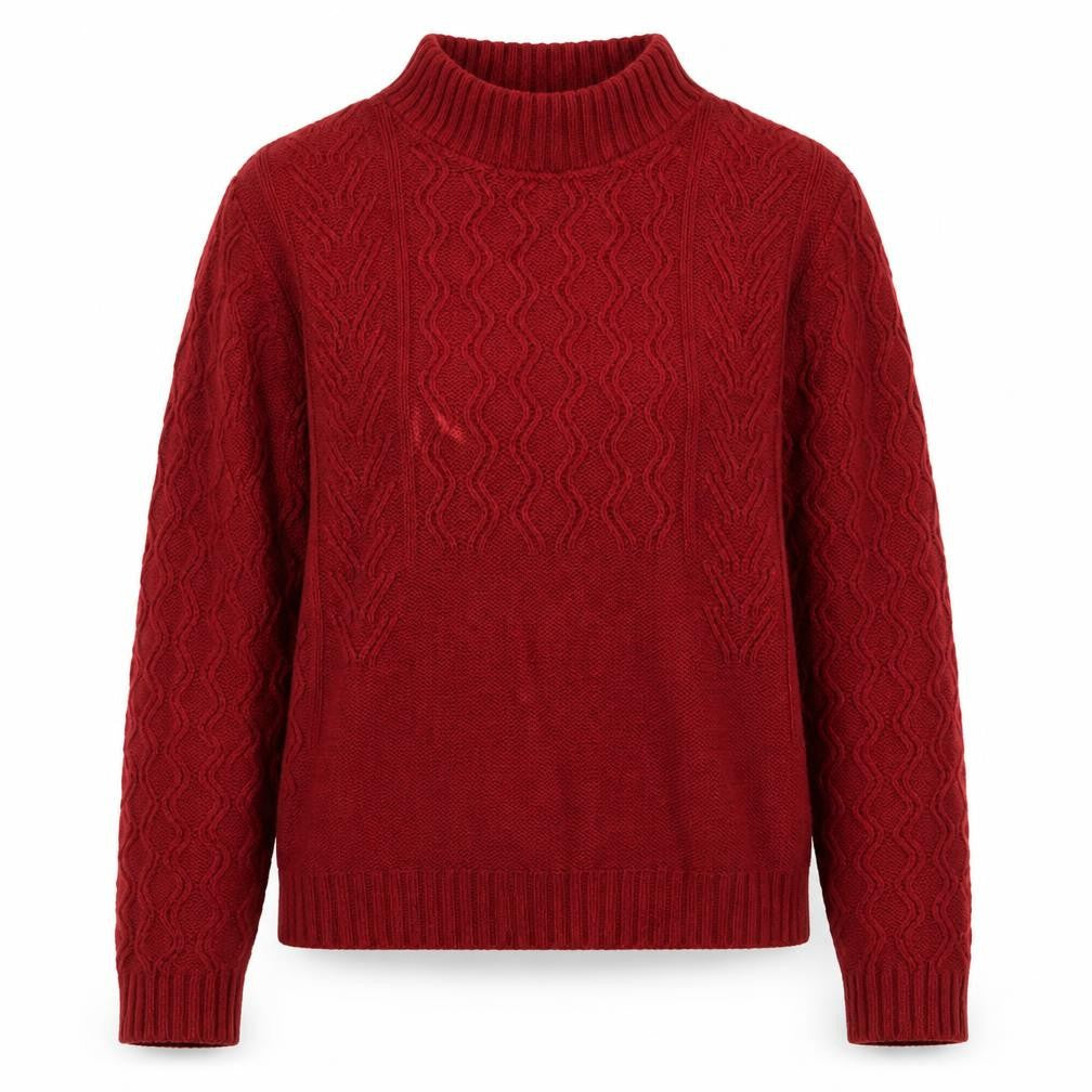 Womens UK Size S Papaya Red Pullover Jumper