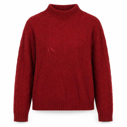 Womens UK Size S Papaya Red Pullover Jumper