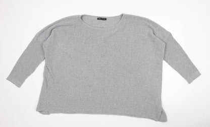 SheIn Womens Grey Round Neck  Polyester Pullover Jumper Size 14   - 14-16