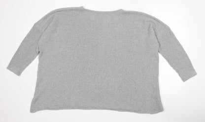 SheIn Womens Grey Round Neck  Polyester Pullover Jumper Size 14   - 14-16