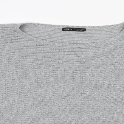 SheIn Womens Grey Round Neck  Polyester Pullover Jumper Size 14   - 14-16