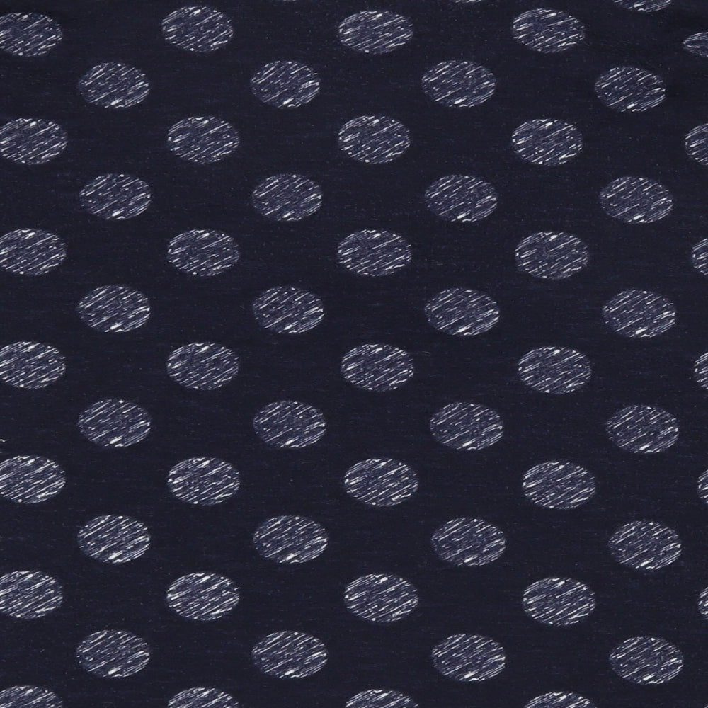 Bonmarché Womens Blue Polka Dot Polyester Jersey T-Shirt Size 12 Round Neck