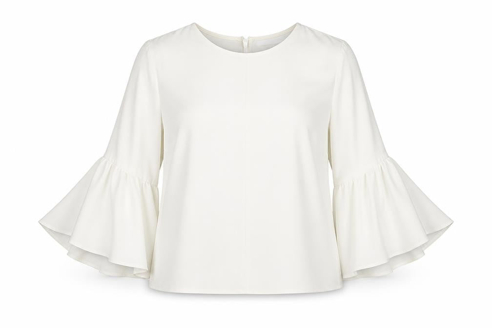 Womens UK Size 10 Topshop White Kimono Blouse