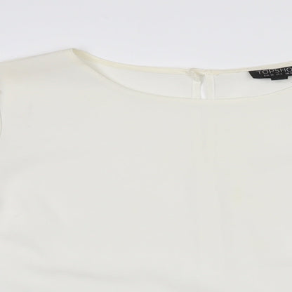 Womens UK Size 10 Topshop White Kimono Blouse